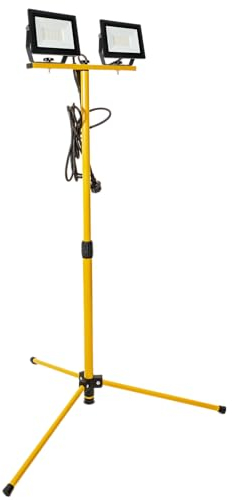 LED's work 0310654 LED-Arbeitsstrahler mit 1,2m Stativ 2x 30W neutralweiß IP54 2,5 m Zuleitung