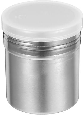 Cabilock Stainless Steel Powder Sifter User-Friendly Lid Versatile Sugar and Cocoa Shaker for Baking and Icing Sugar Easy to Use Clean and Maintain for Cappuccino and Latte
