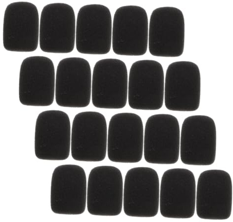 TOGEVAL 24 Piezas Fundas para Micrófonos de Paravientos de Micrófono Cubiertas de Diadema Accesorios para Escenario