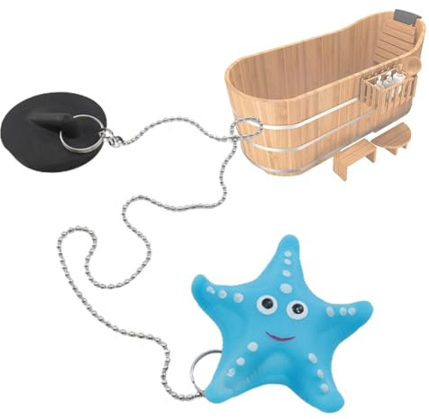 Tappo per vasca da bagno con catena, tappo in gomma per vasca da bagno e catena, tappo per lavandino con catena carina, tappo in gomma per lavandino, tappo di scarico galleggiante in gomma con catena,