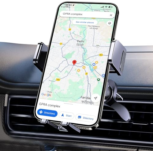 Handyhalterung Auto, 2025 Upgrade Lüftungsclip, Auto Handy Halterung Hakenclip und Beine Doppelte Unterstützung 360° Drehbar KFZ Handyhalter Auto, Autohalterung Zubehör für 4,2-7,2 Zoll Smartphone