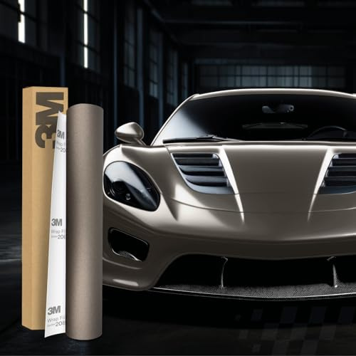 Película 3M 2080 para Envoltura de Automóvil 30 x 152 cm película autoadhesiva para coche, moto, barco, protector de pintura 3D con canales de aire para laminar (M211 mate carbón, metalizado)