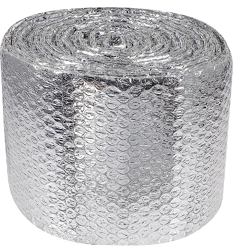 Operitacx 1 roll Reflective Insulation Roll Feet Multi Purpose Foil Insulation for Greenhouse Pipe Lagging Easy to Cut and Install Strong Abrasion Resistant Thermal Barrier