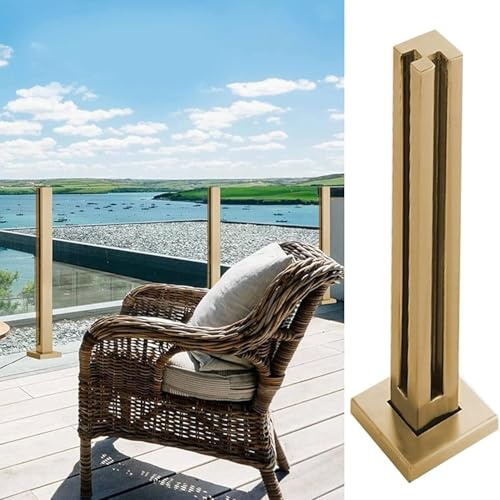 Heavy Duty Stainless Steel Stair Cable Railing Post 39.4 Glass Balustrade for Deck Garden Pool Balcony - Staircase Balusters for Safety & Style