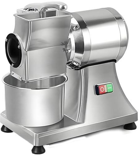 DPLXQPP Rallador Queso Eléctrico Comercial 550w,Máquina para Rallar Queso Duro,Pan,Nueces Y Chocolate,Estructura Desmontable,Materiales Duraderos,40kg/H
