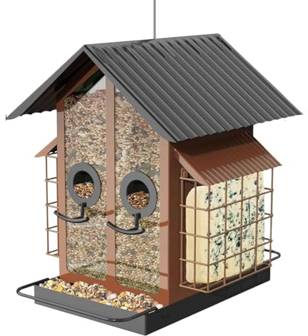 para Aves De Ventana | Suministros para Aves A Prueba De Ardillas Y Resistentes Al Clima | De Cardenal - para Jardín Patio Trasero Patio Ventana Y Observación