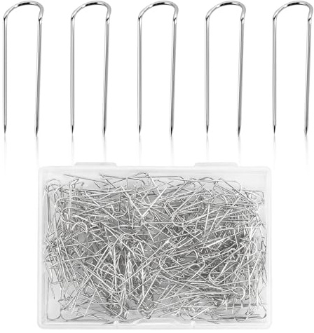 300 Stück Stecknadeln U-Form, Edelstahl Stecknadel Ohne Kopf, U förmige Pins Nähen mit Box Sticknadeln für Nähen Basteln Nähprojekte DIY Projekte