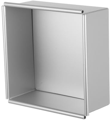 IWOWHERO Molde Cuadrado de Aluminio para Tartas de Queso 5 Pulgadas con Fondo Desmontable Bandeja para Hornear Postres y Pasteles Utensilio Versátil para Cocina y Repostería Doméstica