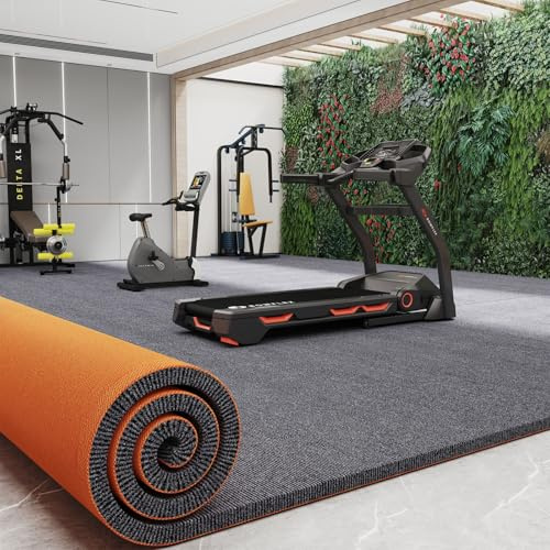 Koncey Soundproofing Mat for Gym, Soundproof Carpet - Non-Slip Floor Mat, Sound Absorbing Rug for Living Room, Bedroom, Office, Commercial Use Large-area Laying(Gray,60 x 90 CM)