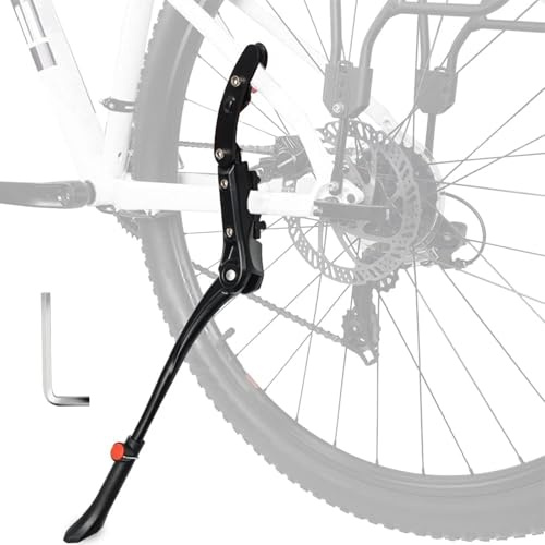 Yzalen Fahrradständer Höhenverstellbar 24-29 Zoll, Universeller Seitenständer aus Aluminium, rutschfest & Stabil für Mountainbike, Rennrad & E-Bike, Fahrrad Seitenständer mit Inbusschlüssel