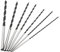 Nuzamas Forets hélicoïdaux extra longs 300 mm, ensemble de 7 outils en acier trempé à haute teneur en carbone 4-10 mm pour le perçage de trous dans le bois