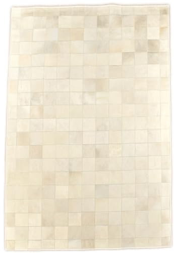 generisch KUHFELL Teppich Weiss Natur Patchwork CA. 120 x 180 cm Fell Teppich