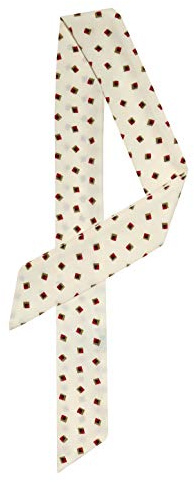 sourcing map Damen Skinny Scarf Sharp Neck Schals Doppelseitiges Polka Dots Streifen Herzdruck Halstuch
