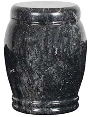 Marbrerie Funelior Grise - Granit - Urne funéraire - Granit - Gris - 19 x 19 x 24 cm