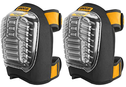 Ingco Hkpt0101 Genouillères de travail professionnelles ergonomiques pour la protection des genoux et la pose