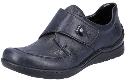 Rieker Femme Mocassin, Bleu, 41 EU