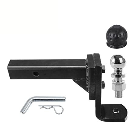Attelage de remorque Hauteur de remorquage à 5 trous de hauteur réglable 0mm Balle Cap 4000 kg Bande annonce Rv Accessoires de pièces de caravane CAMPER pour camions ( Color : Set With 50mm Ball , Siz