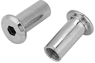 Écrous Hexagonaux Plats M8*15 30 pièces en Fer Plaqué pour Meubles (M8*15)
