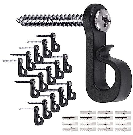 ISTOVO 50 Home Weihnachts-Beleuchtung Häkelhaken mit Schraube für Garage Jahrestag Partei Draußen Easy Release Draht