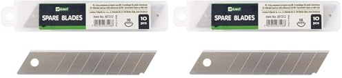 D.RECT - Lame de Cutter 18 mm | 10 Lames | Lames de rechange pour couteaux | lames cassables et interchangeables (Lot de 2)