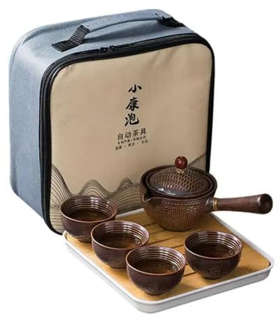 JIEDA Teaware Chinese Tea Set Gong Fu Tea Sets Portable Teapot Set With 360 Rotation Tea Maker And Infuser Portable Tea Maker Kit