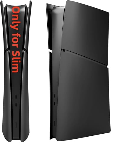 Placas de Cubierta de edición Digital Delgada para Nueva Consola PS5, Paneles de Carcasa compatibles con nuevos Accesorios Delgados de PlayStation 5, Placa Frontal Protectora de Repuesto (Negro)
