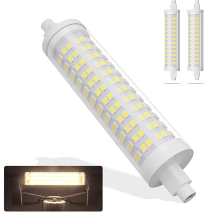 R7S LED 118mm, Bianco Naturale 4000K 16W Non Dimmerabili Lampadine 1600LM AC 190-260V, Equivalente 160W J118 Alogene (2 Pezzi)