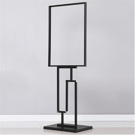 Bodenstehender Plakatständer, 140 cm hohe Werbedisplayständer für Einkaufszentren, auswechselbarer Halter für Außenwerbetafeln, Bürgersteigdisplayständer (Farbe: Schwarz)