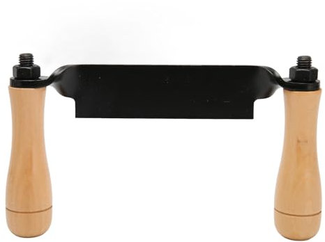 EMUKOEP Straight Draw Knife Steel Blade Wooden Handle High Hardness Polished Draw Shave Tool for Log Wood Furniture