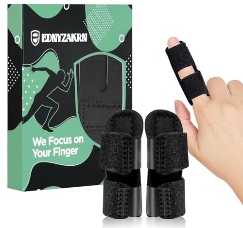 EDNYZAKRN 2PCS Fingerschienen für Trigger Finger | Gebrochene Finger - Arthritis, Fingerschützer Unterstützung für Index - Middle - Ring Finger