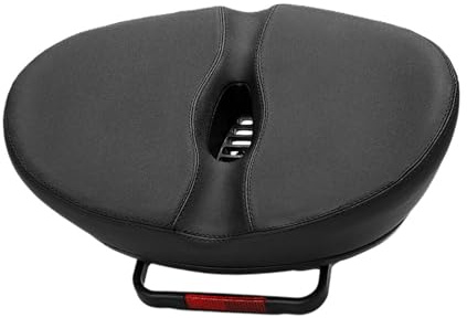 Ronyme Siège de vélo Large sans Nez, Selle de vélo, Selle de vélo surdimensionnée et Confortable, siège de vélo Universel pour Femmes et Hommes, Noir