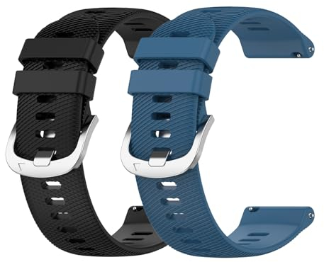 Garmcool 22 mm silikonarmband, kompatibla med Garmin Forerunner 255/Vivoactive 4/Venu 3 armband, herr och dam, ersättning för sporttillbehör (ingen spårare), 5,5- 8,7 (140 mm-220 mm)