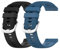 Garmcool 2 Piezas Correas 22mm Compatible con Garmin Forerunner 255 /Venu 3 / Vivoactive 4, Correa Negro Azul Marino Silicona Reemplazo Pulseras para Hombre (sin Reloj)