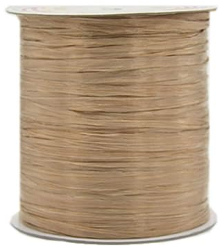 250 metros de hilo de paja de rafia natural, hilo de rafia de trigo sarraceno, hilo de papel, hilo de cinta, hilo de paja de rafia de papel, hilo for sombreros de sol, hilo for crochet y punto(Gold Br
