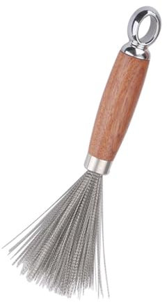 de Acero para Limpieza, de Madera de Mango Largo para Platos, Limpiador de ollas de Acero Inoxidable, eficiente de Larga duración, Limpieza de Cocina a Prueba de óxido para
