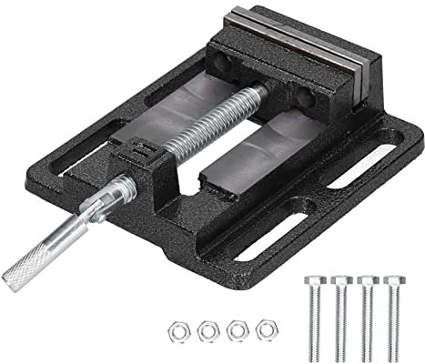 Bohrmaschine, Bohrmaschinen-Schraubstock, Gusseisen-Flachbohrmaschinen-Schraubstock, Bohrwerkzeuge, Präziser Mini-Schraubstock, Tischschraubstock, Mini-Bohrmaschine mit 180°