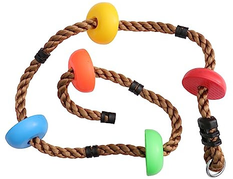 JOINPAYA 1pièce Corde à Grimper Ronde pour Garçon Fille Jouet Extérieur Sécurisé pour Jardin Développement De Équilibre Coordination