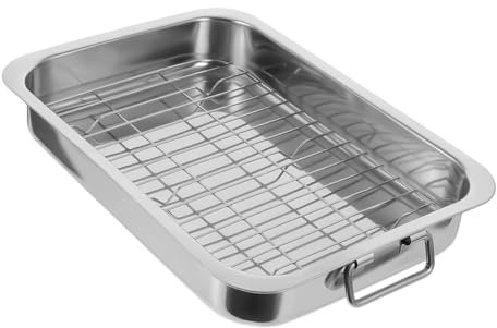Garneck Teglia per Forno in Acciaio con Teglia da Forno Multiuso per Torte e Dessert Facil Pulire Usare Come Vassoio da o Piatto Portata