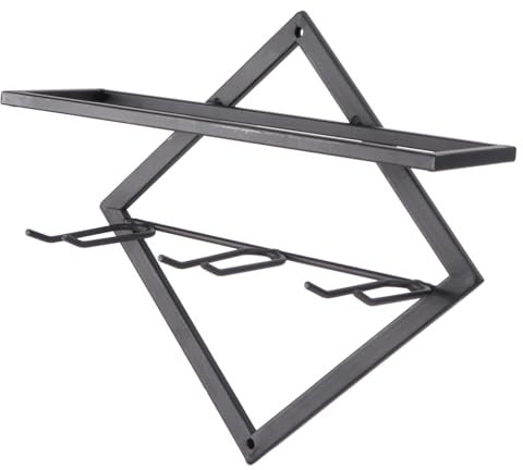 WEKADRIN 1pieza Estante De Vino Colgante De Hierro Artístico para Copas y Botellas Soporte De Pared para Bar y Cocina Estilo Moderno y Funcional