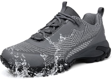 LEDINEY Hiking Shoes Women Waterproof Grey Lightweight for Trail Trekking Camping Zapatos de Senderismo para Mujer