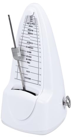 sourcing map Mechanisches Metronom, hohe Genauigkeit, professioneller Musik-Timer, universelles Musik-Metronom für Klavier, Gitarre, Violine, Ukulele, Spieler, Weiß