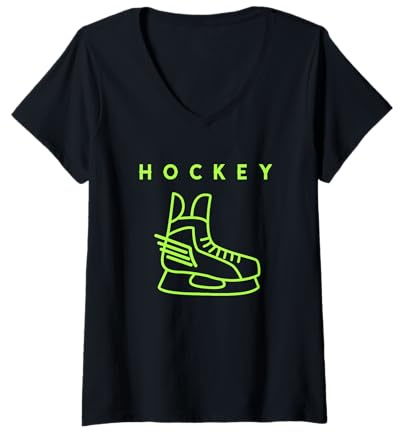 Femme Maillot de hockey pour garçons - Chemise de hockey pour T-Shirt avec Col en V