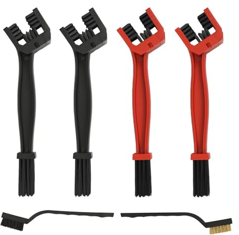 Spazzola per Pulizia Catena,Strumento per Manutenzione Catena di Bicicletta,Set di 6 Spazzole per Moto, Bici, Auto, Motocicletta, Bicicletta, Multifunzionale Pulisci Kit