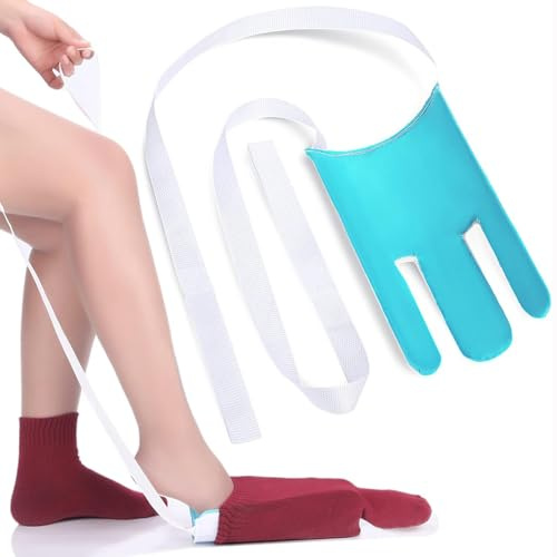 Sockenhilfe zum Anziehen von Socken, einfaches An- und Ausziehen, Hilfsmittel zum Ziehen, Hilfsmittel für ältere Menschen, Behinderte, Diabetiker, Behinderte
