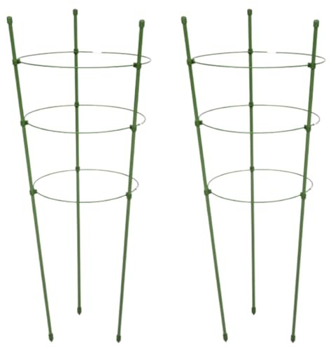 pokm toolsmarket - 4er Set 75cm Rankhilfe Gurkenturm für Pflanzen – Stützringe – Pflanzstütze für Tomaten, Gurken, Kletterpflanzen – Robuster Pflanzenkäfig