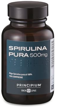 BIOS LINE Principium | Spirulina Pura 150 Compresse, 500mg, Integratore Alimentare per il Sostegno Energetico