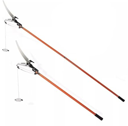 Telescopic Garden Tree Pruner Branch Cutting Lopper Aluminium Extendable Pole Long Reach Branch Leaves Tree Trimming and Pruning Forestry Yard Garden Patio Cutter (Telescopic Pruner Saw)