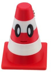 Traffic Cone Click Fidget Keychain – Cute Stress Relief Desktop Toy – Eco-Friendly PLA Bag Charm