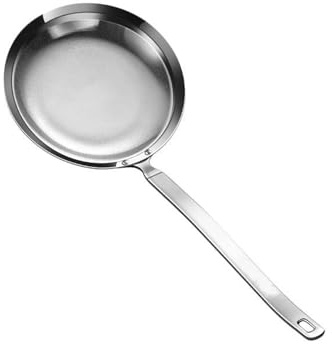 Louche perforée en acier inoxydable 304 à 60 mailles – Séparateur de graisse et dissolvant de mousse avec filtre à maille ultra fine pour la cuisson, la soupe et la manipulation de l'huile (taille M)