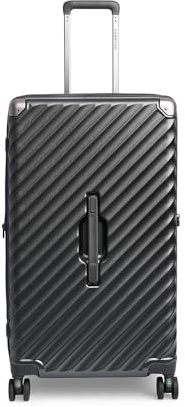 CarryOn Trunk Valise Rigide Grande 79cm - Valise de Grande Voyage Extensbile 126 L avec Serrure TSA (Noir, Grand)
